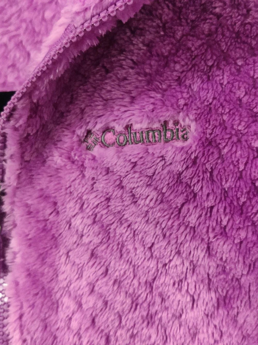 Columbia Girls' Purple Plush Zip-Up Jacket